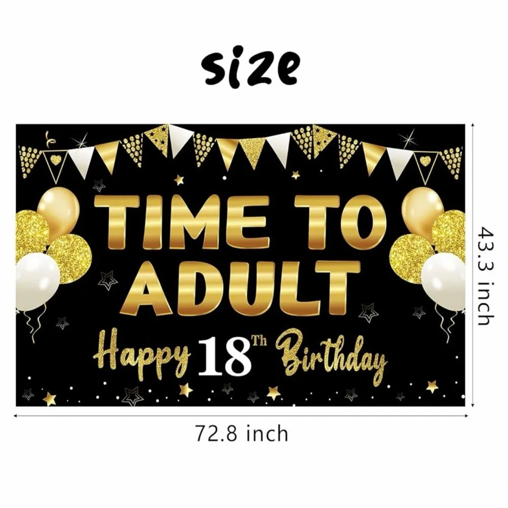 🛍️18th Birthday Decorations “Welcome to Adulting” and “Time to Adult”